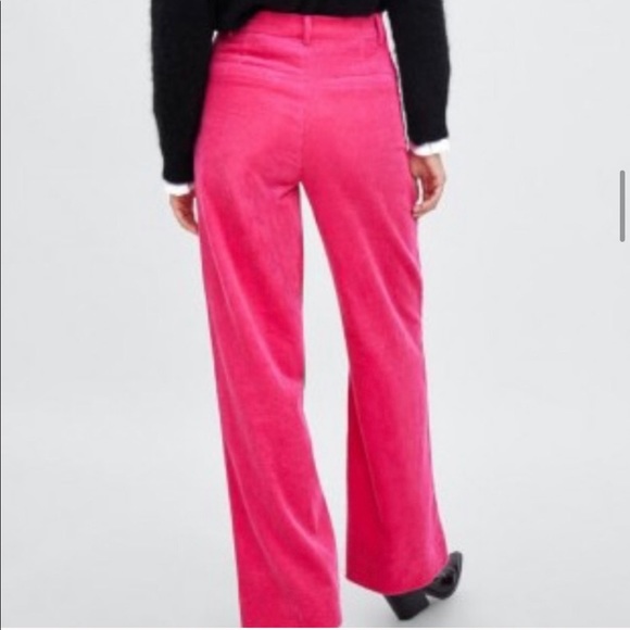 Zara L Fuchsia Corduroy High Rise Pant NWT - Picture 6 of 15